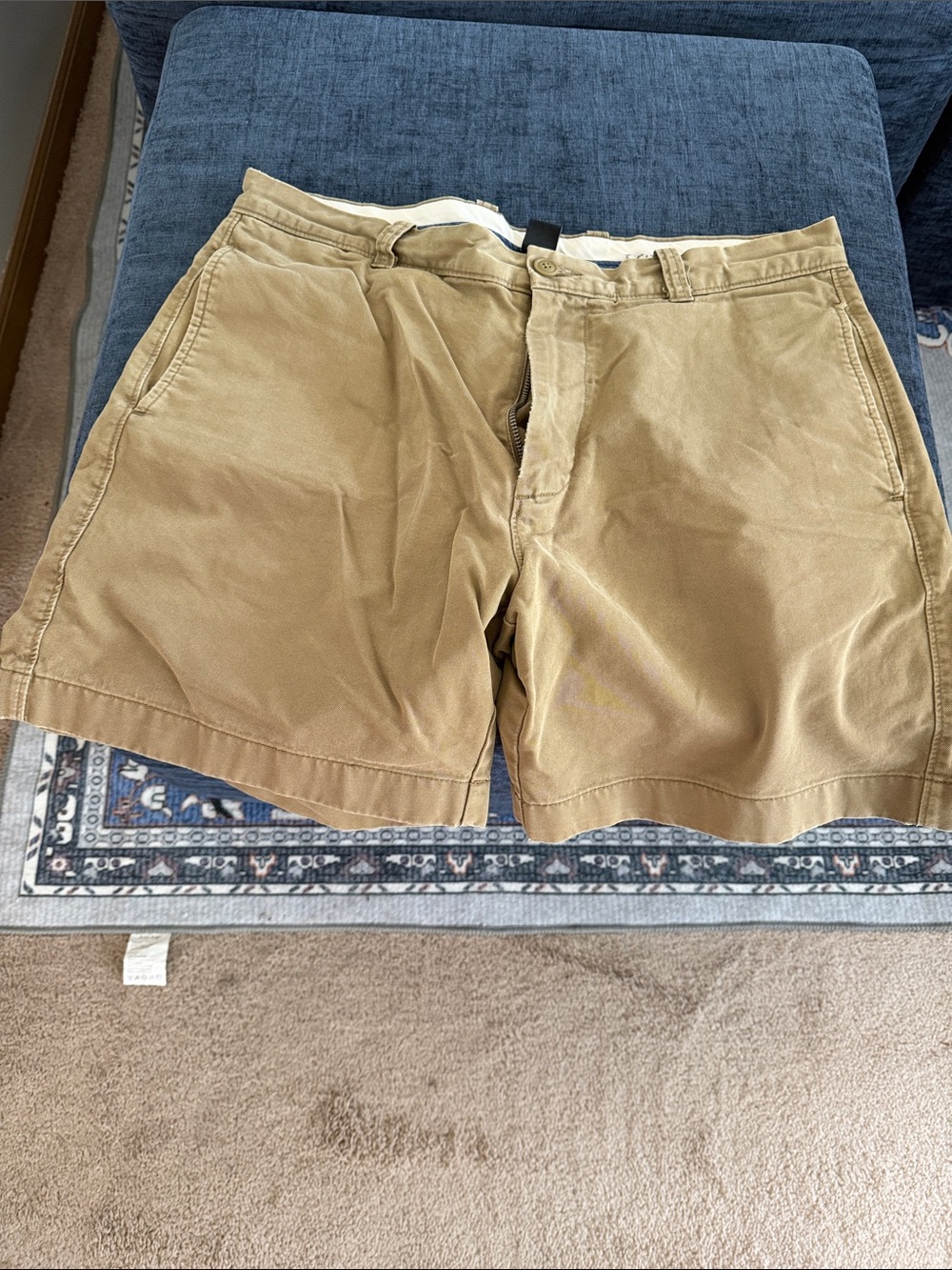 J. Crew Men's Khaki Flat-Front Cotton Shorts